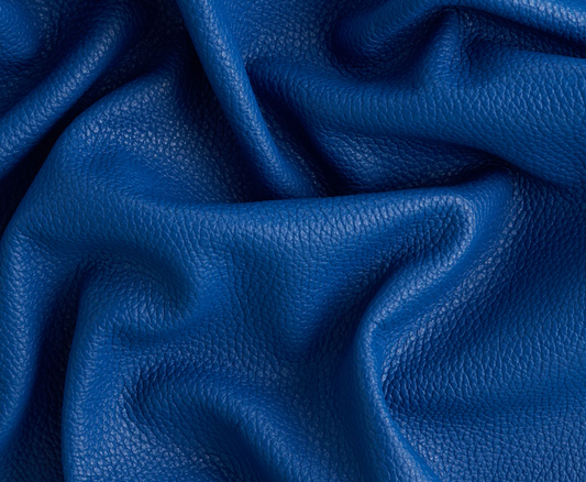 Coming Soon Electric Blue Italian Pebbled Leather