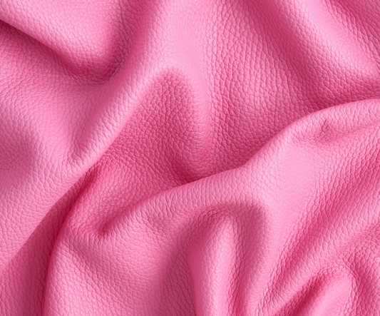 Flamingo Pink Italian Pebbled Leather
