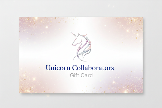 A simple Unicorn Collaborators Gift Card without a denomination