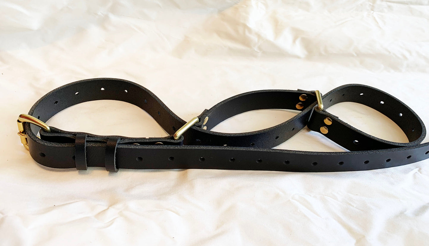 Bondage Belt with Brass Hardware - 1'